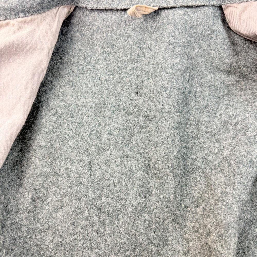 Vintage Swiss Military Wool Field Jacket Gray Green Cross Buttons Size 40 II/48 - Picture 10 of 17